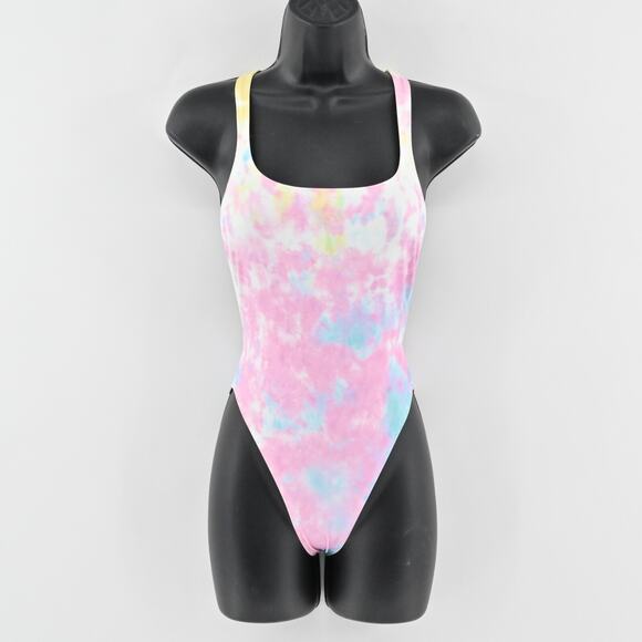 SOLID & STRIPED Other - SOLID STRIPED x REDONE Swimsuit Womens Sz XS The Vince One‎ Piece Cutout Tie Dye